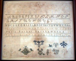1825 Phila Barber Sampler - Barkhamsted