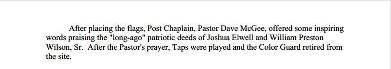 A “Flags-In” Ceremony was performed by the Riverton American Legion Post No. 159 on the morning of Saturday May 18, to honor two Revolutionary Soldiers. The ceremony took place at the Barkhamsted Lighthouse Cemetery on East