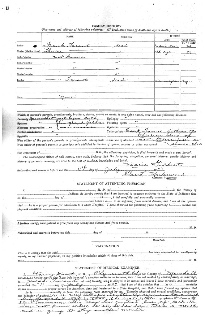 Joseph Tarant Insanity Form 2