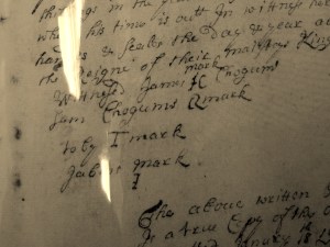 Second photo shows James' and Sam's "marks" - Photo's donated by Butch & Sheryl Robinson - 2014