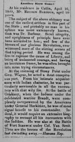 Reuben Barbour Obit - Donated by Sheryl Robinson