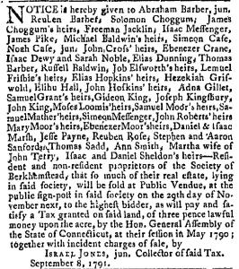 Connecticut Courant Newspaper - Tax Notice
