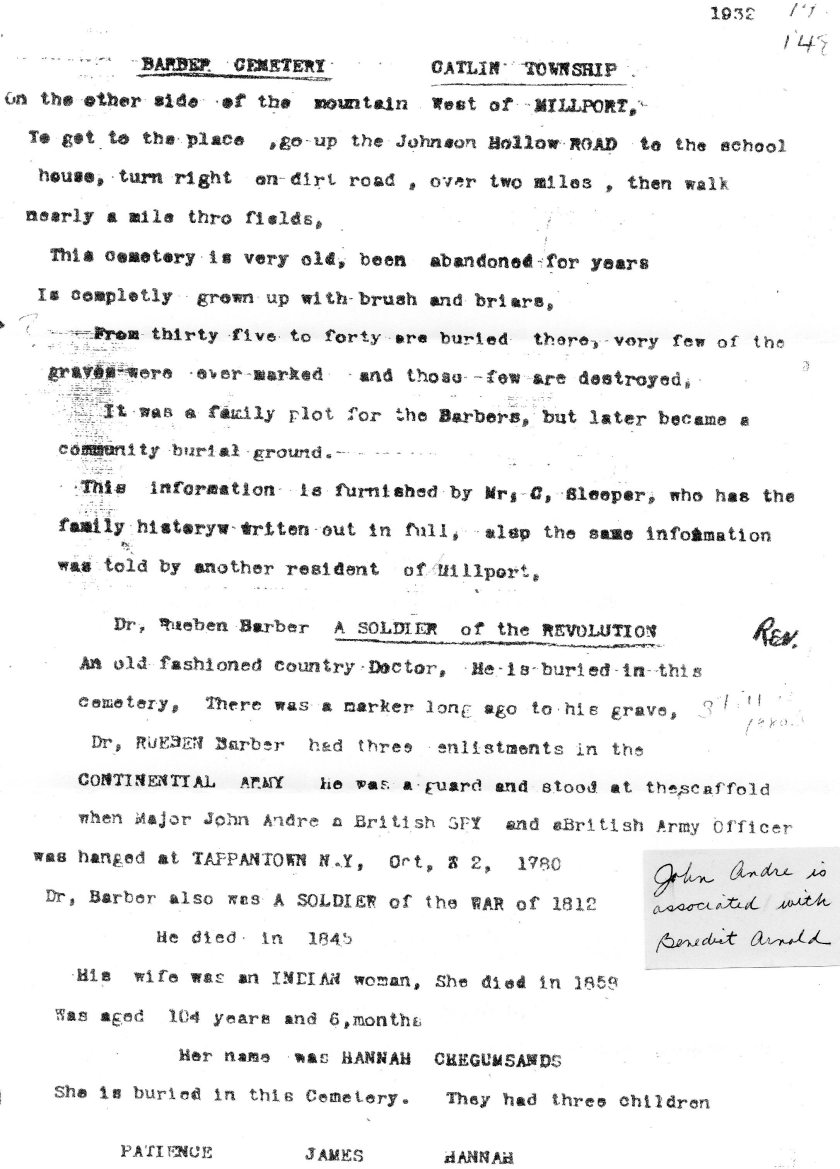 Barber Cemetery - Burial of Reuben &amp; Hannah (Chagum) Barber Part 1